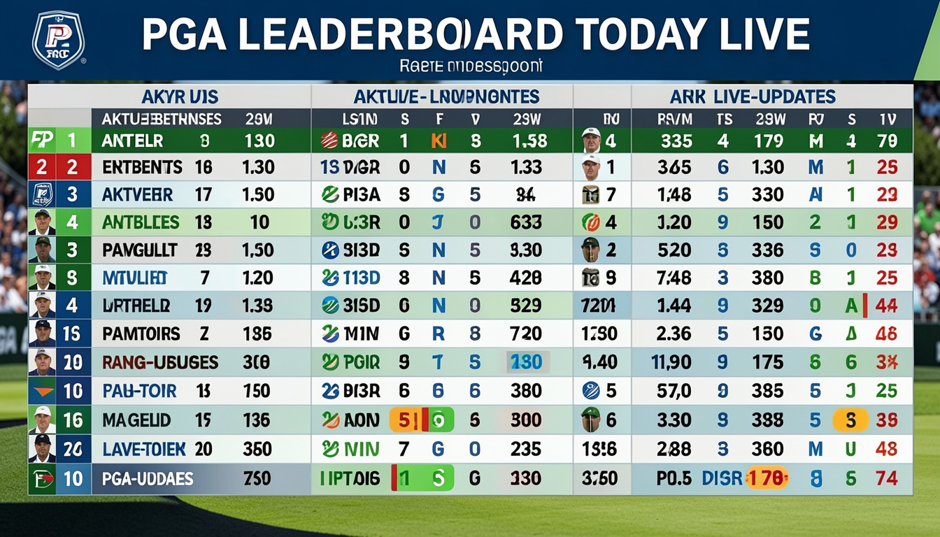 pga leaderboard today live